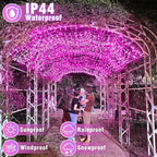 165FT 500 LED Christmas Lights, Plug in Christmas String Lights with Waterproof, 8 Modes Twinkle Fairy Lights for Xmas Garden Tree Holiday Decorations, Pink