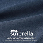 Sunbrella Decorative Outdoor Water Repellent Throw Pillows with Inserts, Set of 4, 16" x16" Pillows for Patio, Backyard, Bed, Couch, and Patio Furniture, Specrtum Indigo