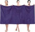 American Soft Linen 35x70 Jumbo Large Bath Towels, 600 GSM 100% Cotton Turkish Bath Sheet, Oversized Luxury Bath Towels for Bathroom Beach and Pool, Purple