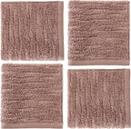 SKL Home CloudSoft Cotton Luxury 4-Piece Washcloth Set, Clay