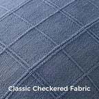 Woaboy Linen Check Throw Pillow Covers Set of 2 - Blue Farmhouse Modern Boho Vintage Decorative Cushion Covers for Sofa Couch Bedroom Living Room Decor 20x20 Inch