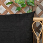 Kevin Textile Pack of 2 Outdoor Waterproof Pillow Covers Checkered Decorative Cushions Sham Throw Pillowcases Shell for Patio Tent Garden Couch Bed Sofa 22x22 Inch Black