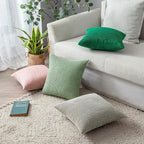 MIULEE Pack of 2 Pillow Covers Soft Soild Decorative Throw Pillow Covers Set Cushion Cases Pillowcases for Sofa Bedroom Car 12 x 20 Inch 30 x 50 Cm Sage Green