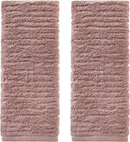 SKL Home CloudSoft Cotton Luxury 2-Piece Hand Towel Set, Clay