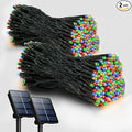 2 Pack Solar String Lights Outdoor, 200 LED Extra-Long 72FT Solar Powered Lights with 8 Lighting Modes, Waterproof Outdoor Lighting Decoration for Garden, Patio, Balcony, Xmas, Wedding, Party