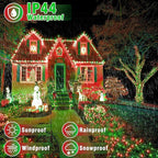 800 LED Christmas Lights Outdoor Indoor, String Lights for Outside with 8 Modes Waterproof, Plug in Twinkle Light Clear Wire for Xmas Tree, Patio, Garden, Party Decorations, Red Green