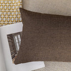 Kevin Textile Pack of 2 Outdoor Waterproof Throw Pillow Covers Decorative Square Outdoor Checkered Pillows Cushion Case Patio Pillows for Couch 12x20 inches 30x50 cm Brown