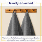 Ultra Soft & Plush Viscose from Bamboo Bath Sheets - 700 GSM Pack of 2 - Extra Large 70x35 in - Super Absorbent & Quick Drying (Granite Grey)