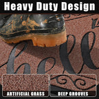 Yimobra Welcome Mats for Front Door 29.5x17, Heavy Duty Waterproof Outdoor Door Mat Outside Entrance, Non-Slip Low Profile Indoor Entryway Mat for Garage Patio, Maroon