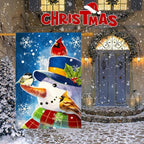 Lights Garden Flag,Double Sided Christmas LED Outdoor Yard Flag for Winter Outdoor Decoration (Snow, 28 * 40)