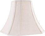 Beige Square Cut Corner Bell Lamp Shade Medium Lampshade 6.5``Top×13``Bottom×10.6``Hight(Spider) Rustic Lamp Shade for Table & Floor Lamp - Lampshade Replacement