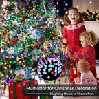 Toodour Christmas Lights RGB String Lights, 33ft 100 LED Color Changing String Light with Remote & Timer, Waterproof Xmas Tree Light for Home Yard New Year Party Indoor Outdoor Christmas Decorations
