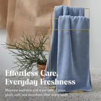 Brooklinen Super-Plush Turkish Cotton Bath Sheets Set of 2 Cotton, 820 GSM, Highly Absorbent, Machine Washable, Perfect for Home & Bathroom (40" x 65", Ocean Blue)