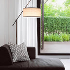 Brightech Hudson 2 - LED Floor lamp, Tall Lamp with Sturdy Base, Contemporary Arc Lamp for Living Rooms & Offices, Great Living Room Décor, Mid Century Modern Light for Bedroom - Rubbed Bronze