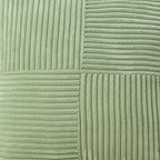 HAUSSY Sage Green Decorative Throw Pillow Covers 24x24 Inch Set of 2,Soft Solid Corduroy Striped Cushion Case,Square Euro Pillow Shams,Winter Home Decorations for Couch,Bed