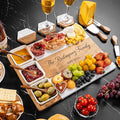 Personalized Charcuterie Boards - Custom Engraved Wooden Marble Charcuterie Cheese Board with Name - House Warming Gifts New Home, Bridal Shower, Wedding, Birthday Gifts