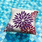 DFXSZ Purple Wine Red Flower Pillow Covers 16x16 Inch Set of 2 Outdoor Throw Pillows Outdoor Waterproof Decor for Living Room Sofa Patio Funiture Garden Floral Polyester Pillow Covers 002T16