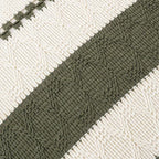 Fancy Homi Set of 2 Boho Olive Green Big Decorative Throw Pillow Cover 24x24 Inch for Couch Bed Bedroom, Aesthetic Modern Organic Farmhouse Room Decor, Soft Cotton Accent Macrame Woven Cushion Case