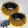 JMEXSUSS 2 Pack Solar Christmas Lights Outdoor - Total 400 LED 151FT Solar String Lights Outdoor Waterproof, 8 Modes Warm White String Light for Outside Patio Yard Tree Garden Christmas Decorations