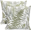 Decorative Throw Pillow Covers Set of 2 Olive Green Leaves Pillow Covers 16x16 inch Soft Short Plush Square Floral Throw Pillows,Farmhouse Outdoor Pillow Covers for Couch Bed Living Room