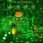 JMEXSUSS 2 Pack Green Christmas Lights, Total 400 LED 151FT Green Solar Lights Outdoor Waterproof, 8 Modes Solar String Light for Outside Patio Yard Tree Christmas Decorations