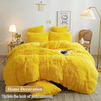 XeGe Faux Fur Fluffy Throw Pillowcases, Plush Shaggy Soft Furry Pillow Covers, Fuzzy Decorative Pillow Cases, Velvet Pillow Shams for Bed Couch Sofa Zipper Closure, Set of 2 (Standard, Yellow)