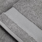 BIOWEAVES 100% Organic Cotton 700 GSM Plush Washcloths 13" x 13" GOTS Certified - Light Grey, Pack of 12