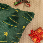AQOTHES Christmas Tree Decorative Green Throw Pillow Covers 12x20 Set of 2, Faux Fur Farmhouse Throw Pillows Cushion Cases for Xmas Winter Holiday Home Decor
