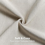 FUTEI Beige Chenille Decorative Throw Pillow Covers 16x16 Inch Set of 2,Soft Cozy Faux Linen Textured Cushion Case,Farmhouse Home Decor for Couch Living Room