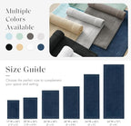 Madison Park Splendor Reversible 100% Cotton Tufted Bathroom Rug-3000 GSM Hotel Quality Luxurious Plush Medium Pile Bath Mat Absorbent, Quick Dry, Shower Room Décor, 24x72 Navy