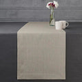 D'Moksha Homes Linen Natural Table Runner 48 Inches - 100% Pure Linen Small Table Runner 14 x 48 Inch for Coffee Tables, Dresser, Fall, Autumn and Halloween - Machine Washable