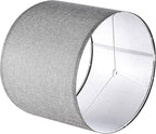 Set of 2 Large Drum Lamp Shades Modern Lamp Shade 16" Top x 16" Bottom x 12" High (Spider) Gray Lampshade for Floor Lamps Table Lamps - Lampshades Replacement By GO&SO