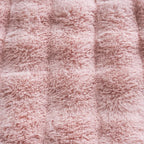 Neelvin Pink Faux Fur Cozy Soft Double-Sided Decorative Throw Pillow Covers 24x24 inch Set of 2,Velvet Pillowcase Cushion Case for Sofa Couch