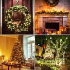 66FT 200 LED Christmas String Lights End-to-End Plug 8 Modes Indoor Lights with Timer, Outdoor Indoor Fairy Lights Christmas Tree Patio Garden Holiday Warm White