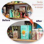 ClearSpace Pantry Organization and Storage Bins with Removable Dividers – Perfect Pantry Organizers or Kitchen Organization – Refrigerator Organizer Bins, Cabinet Organizers (2 Pack)
