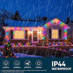 Joiedomi 1200 LED Christmas Lights Outdoor,394 FT Multicolor Christmas Tree Lights with 8 Modes Timer, PVC Clear Wire String Lights with Reel for Indoor Outdoor Holiday Xmas Eve Night Decoration
