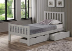 Underbed Storage Drawers, Set of 2, Solid Wood Rolling Organizers, Fits Bed Frames 9.75 Inches or Higher, Interior Dimensions 35 in. W x 19.25 in. D x 8 in. H, Dove Gray
