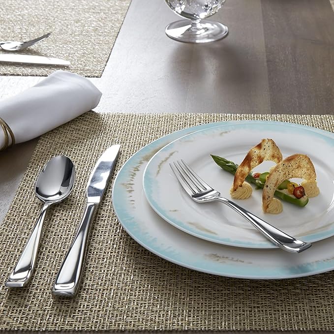 Oneida Moda Flatware Set | Stainless Steel | Service for 12 | 65-Piece, Pack of 2