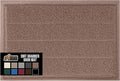 GORILLA GRIP Dirt Grabber Mesh Doormat, Low-Profile, Stain and Fade Resistant Heavy Duty Quick Dry Striped Doormats, Mats for Indoor or Outdoor Entry, Shoe Scraper, Garage Entrance Mat, 35x23, Latte