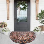 ubdyo Unique Pattern Front Door Mat - Heavy Duty Warm Door Matt Outdoor Entrance - Low Pile Easy Fit Welcome Mat - Anti Slip Rubber Backing Doormat Outdoor Entrance for Patio, Porch - Large 23" х 36"