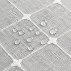 MitoVilla Grey Boho Extra Long Shower Curtain 72 x 84, Light Grey Modern Farmhouse 84 inch XL Polyester Linen Texture Tassel Fabric Shower Curtain Set with Hooks for Cottagecore Country Bathroom Decor
