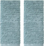 SKL Home CloudSoft Cotton Luxury Hand Towel 2pc Set for Bath/Kitchen/Bar & Gift, Teal