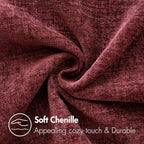 MIULEE Pack of 2 Christmas Wine Red Couch Throw Pillow Covers 20x20 Inch Soft Chenille Pillow Covers for Sofa Living Room Solid Dyed Pillow Cases