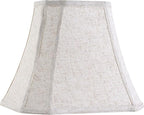GO&SO 14 Inch Beige Oatmeal Square Lamp Shade for Floor Lamps and Table Lamp,8x14x11"(Spider) Natural Linen Lampshade Replacement,Cut Corner Transitional Easy Assembly Required (Set of 1)