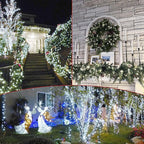 2-Pack Connectable Christmas Lights Outdoor, Total 164FT 400LED Christmas String Lights Waterproof with 8 Modes & Timer, Green Wire Twinkle Lights for Xmas Tree Decorations Outdoor Indoor, Cool White