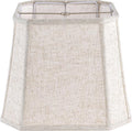 1 Pack Beige Linen Square Lamp Shade 10"Top × 13" Bottom × 10.5" High(Spider) Square Cut Corners, Handcrafted, Easy Assembly Medium Modern lampshade for Table & Floor Lamps By GO&SO
