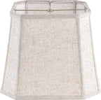 1 Pack Beige Linen Square Lamp Shade 10"Top × 13" Bottom × 10.5" High(Spider) Square Cut Corners, Handcrafted, Easy Assembly Medium Modern lampshade for Table & Floor Lamps By GO&SO