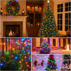 Solar String Lights Outside, 4Pack 480 LED Fairy Lights, 160FT Solar Twinkle Light with 8 Modes Waterproof Outdoor for Christmas Tree Halloween Wedding Garden Patio Yard Decorations(Multicolor)