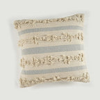 GRUHUM Throw Pillow Covers 18x18 Inch Set of 2 Boho Decorative Handwoven Fancy Tufted Cushion Case for Living Room Bedroom Sofa Couch Farmhouse Car Home Decor Cotton Comfy Square Modern 18"x18", Cream