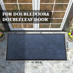 Yimobra Large Door Mat 47x24, All-Weather Waterproof Non-Slip Welcome Matt Outdoor, Heavy Duty Non Slip Doormat for Entryway for Patio and Garage Indoor, Easy Clean, Blue